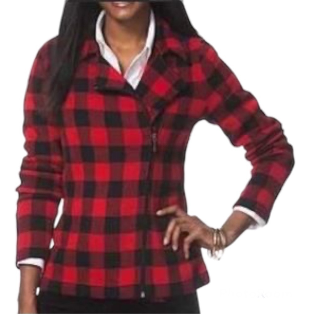 NWT CHAPS Buffalo 100% Cotton Moto Jacket Sweater